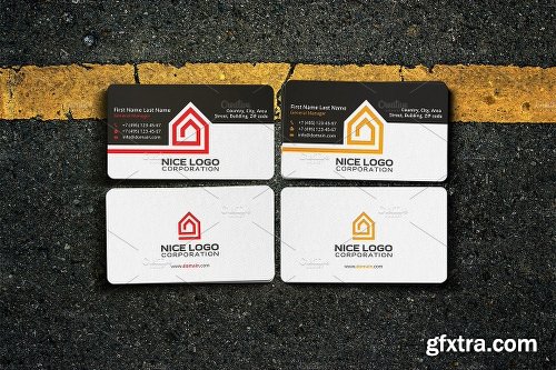 CreativeMarket home inside the house business card 1128921