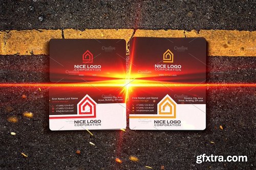 CreativeMarket home inside the house business card 1128921