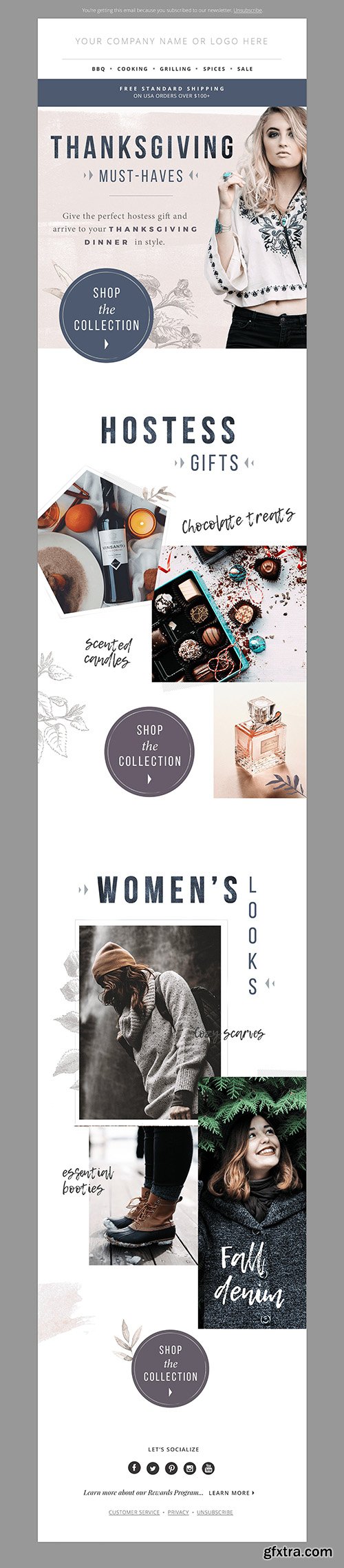 CreativeMarket Gift Guide E-mail Template PSD 1128685