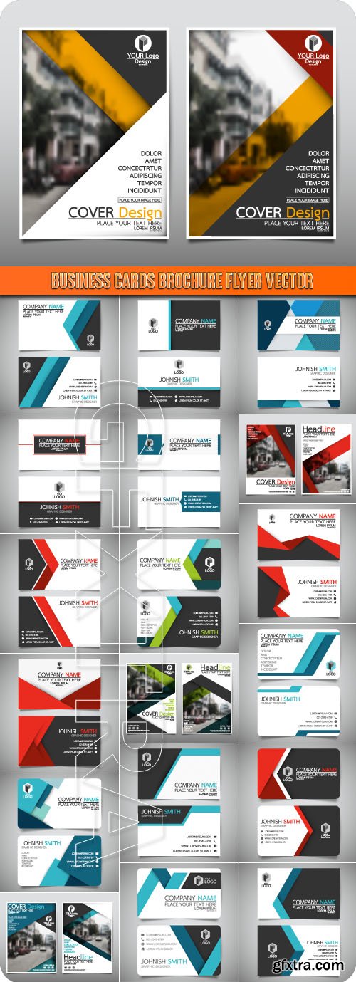 Business cards brochure flyer vector