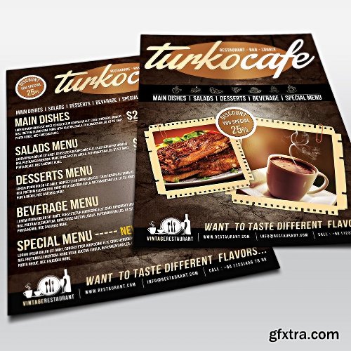 CreativeMarket Cafe & Restaurant Flyer 1130246