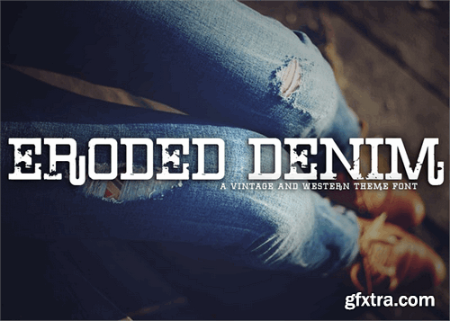 Eroded Denim font