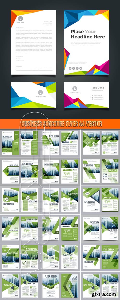 Business brochure flyer A4 vector