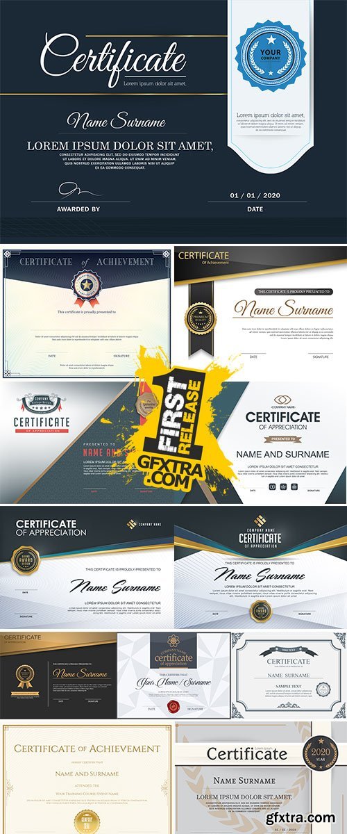 Vector certificate template - Stock vectors