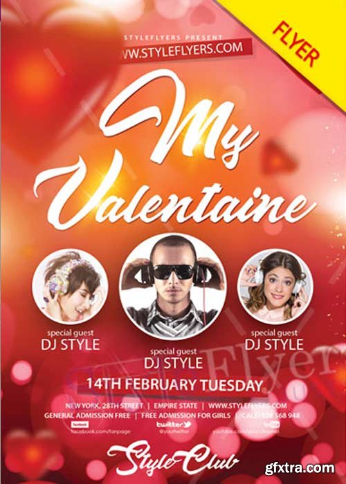 My Valentaine V9 PSD Flyer Template