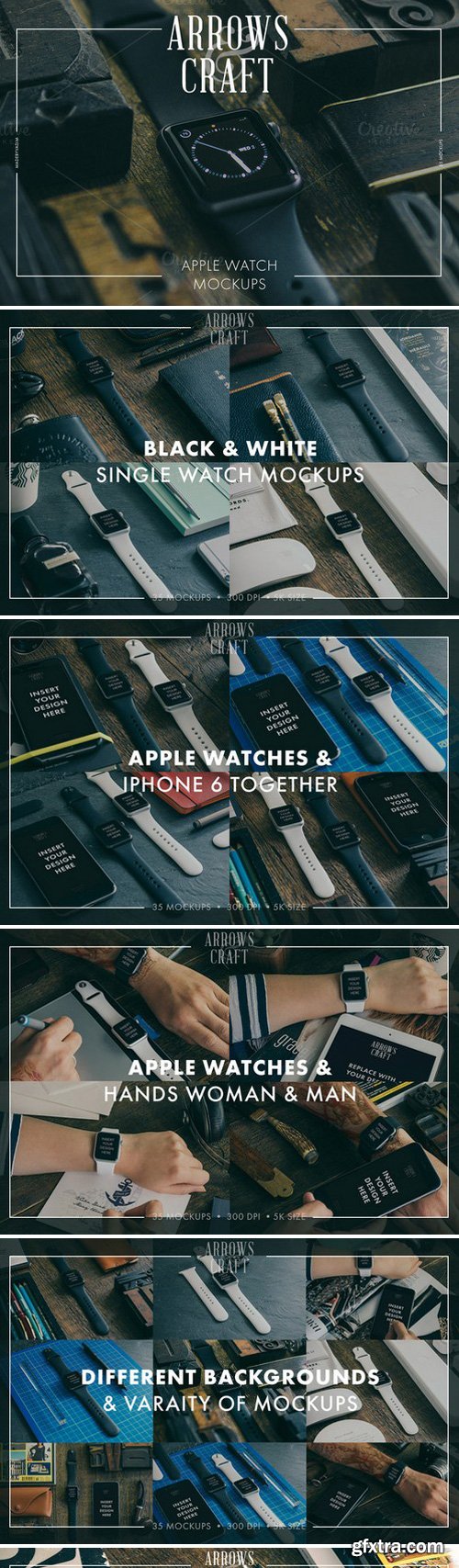 CM - Arrows & Craft - Apple Watch Mockups 361031