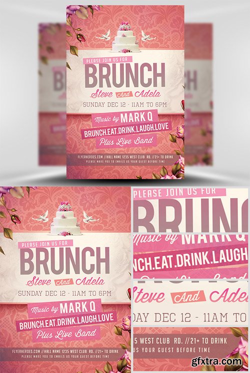 Wedding Brunch Flyer Template