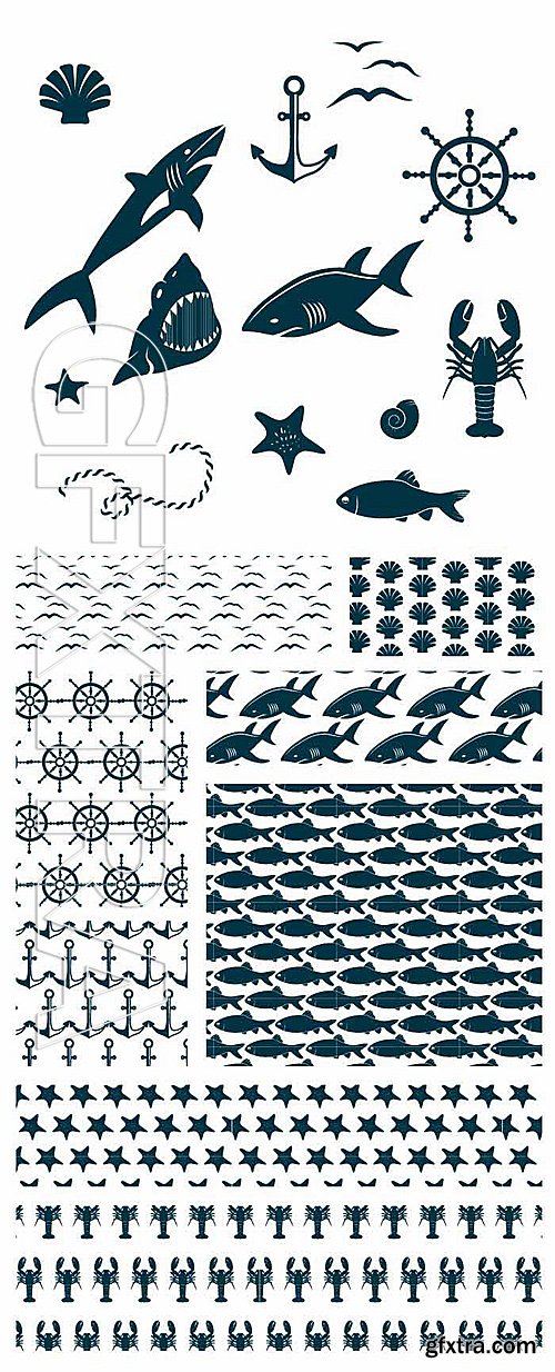 Marine Icons Vector Set 1