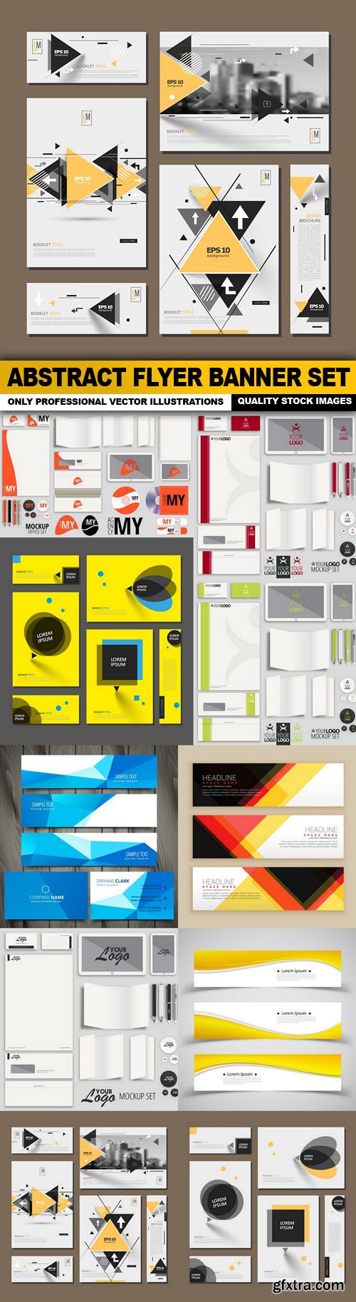 Abstract Flyer Banner Set - 10 Vector