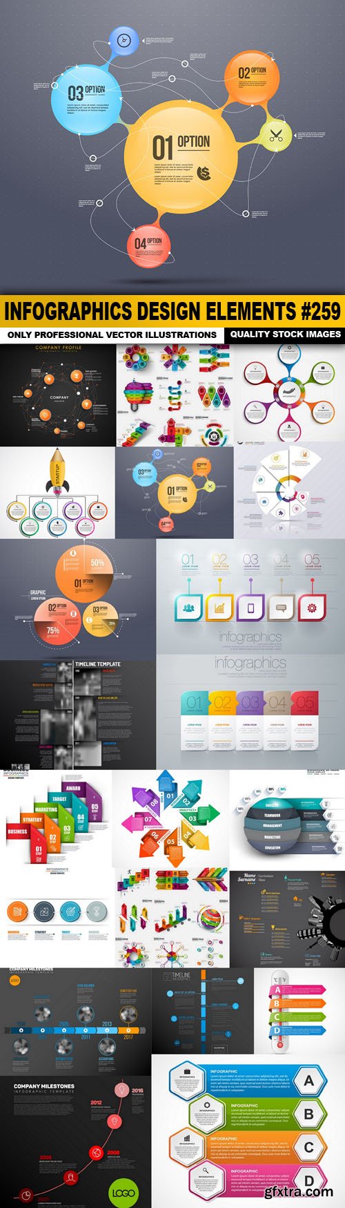 Infographics Design Elements #259 - 21 Vector