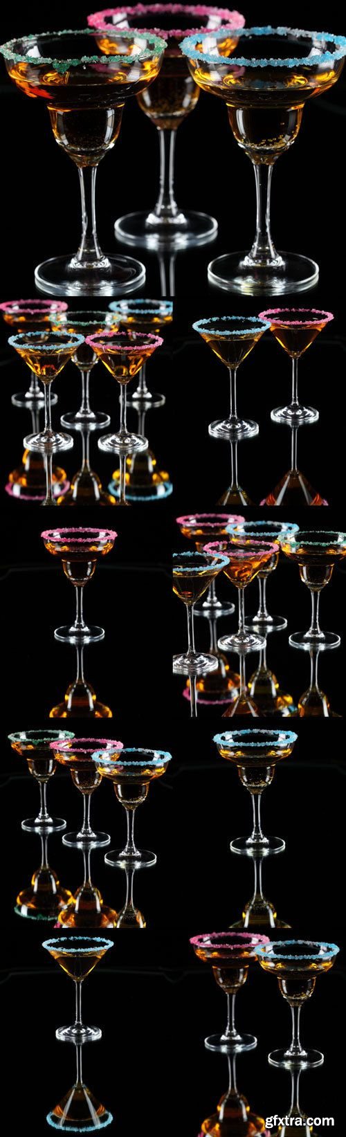 Multicolored drinks party Raster Graphics