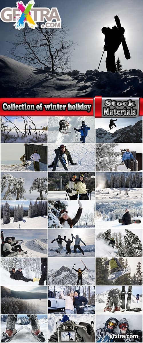 Collection of winter holiday holidays snow forest ski snowboard 25 HQ Jpeg