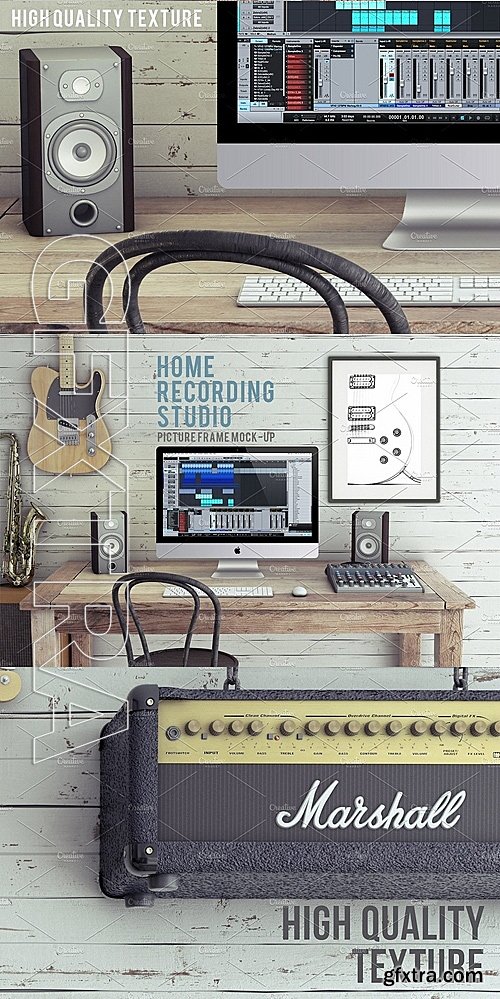 CM - Home Recording Studio Mockup Bundle 1143571