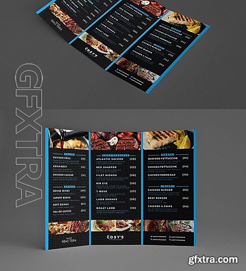 CM - Trifold Restaurant Menu Template 944246