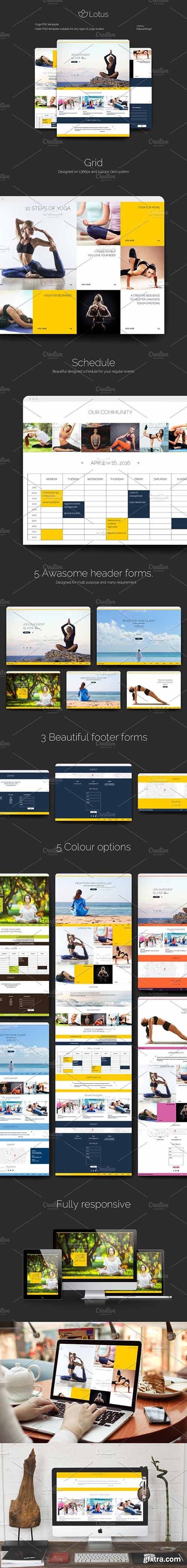 CM - Lotus - Yoga PSD Template 757199