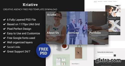 Kriatbe – Creative Agency PSD Template