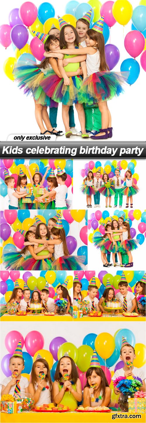 Kids celebrating birthday party - 7 UHQ JPEG