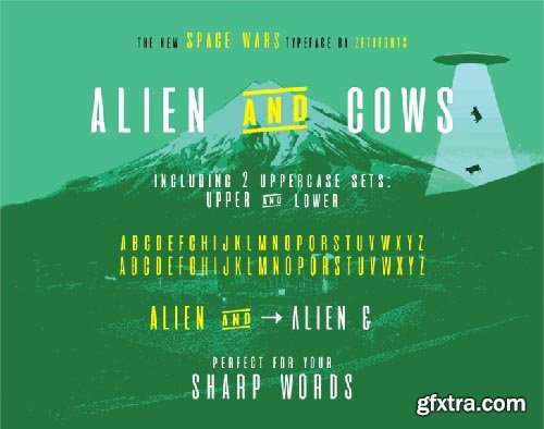 Aliens And Cows Font