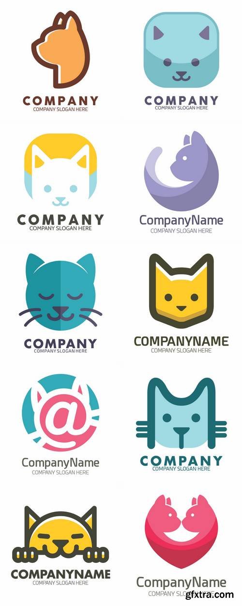 Cat Icon Logo Template