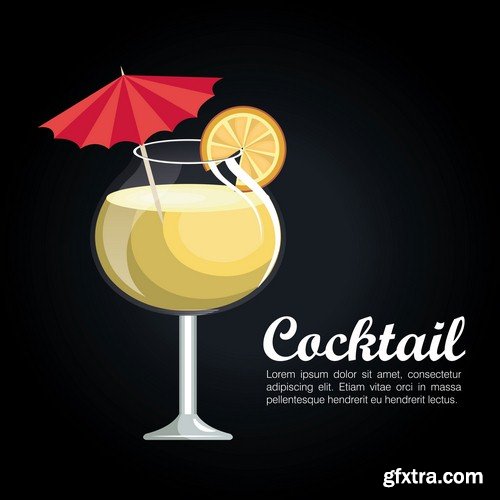 Poster cocktail - 9 EPS