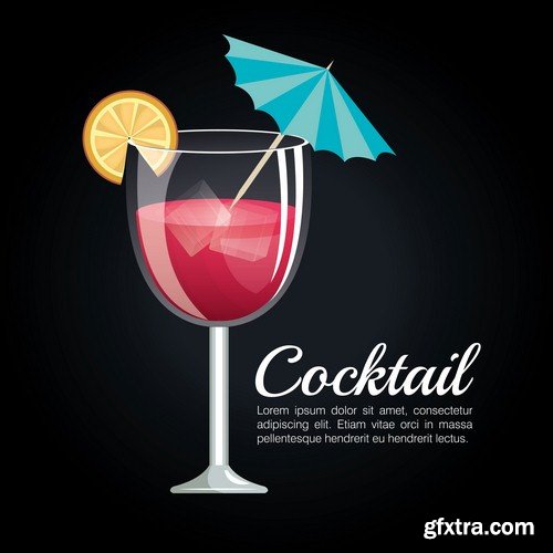 Poster cocktail - 9 EPS