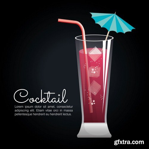 Poster cocktail - 9 EPS