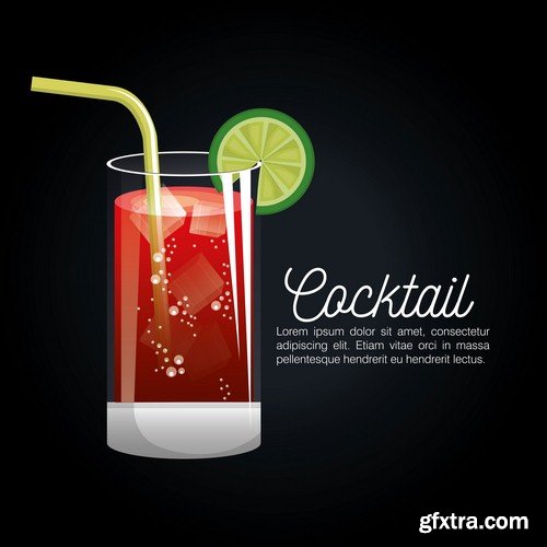 Poster cocktail - 9 EPS