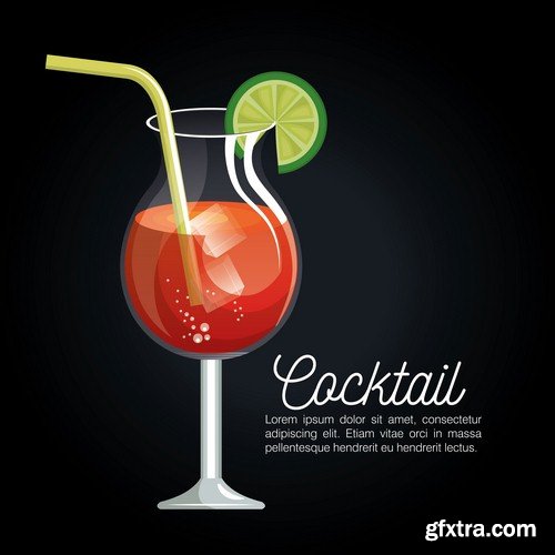 Poster cocktail - 9 EPS