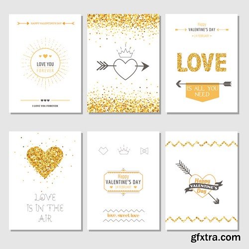 Set of love card - 6 EPS