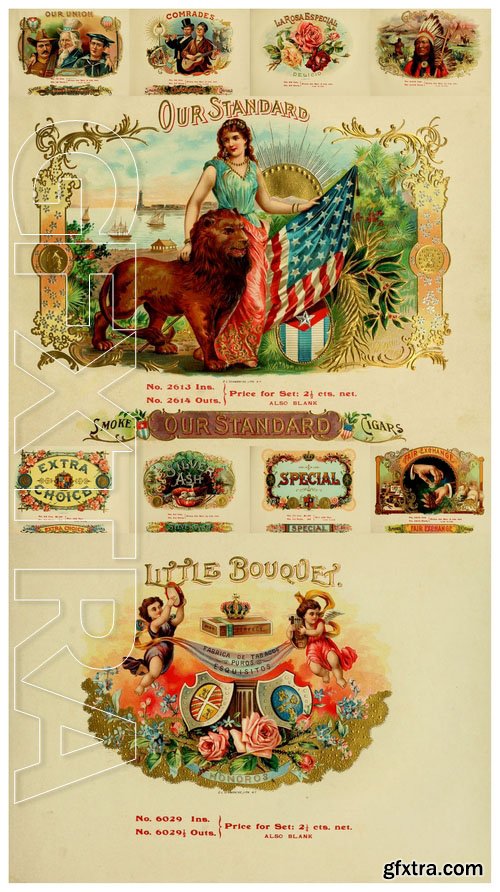 Advertising   (vintage, retro) Cigar labels