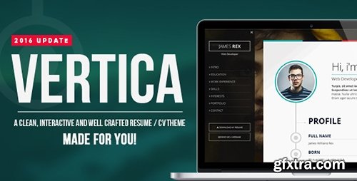 ThemeForest - Vertica v1.2 - Retina Ready Resume / CV & Portfolio - 8536870
