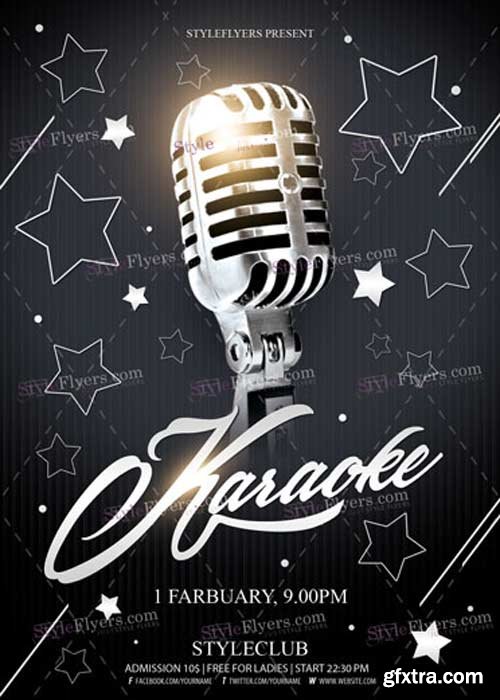 Karaoke V19 PSD Flyer Template