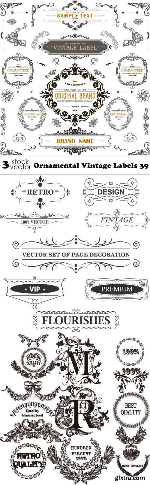 Vectors - Ornamental Vintage Labels 39