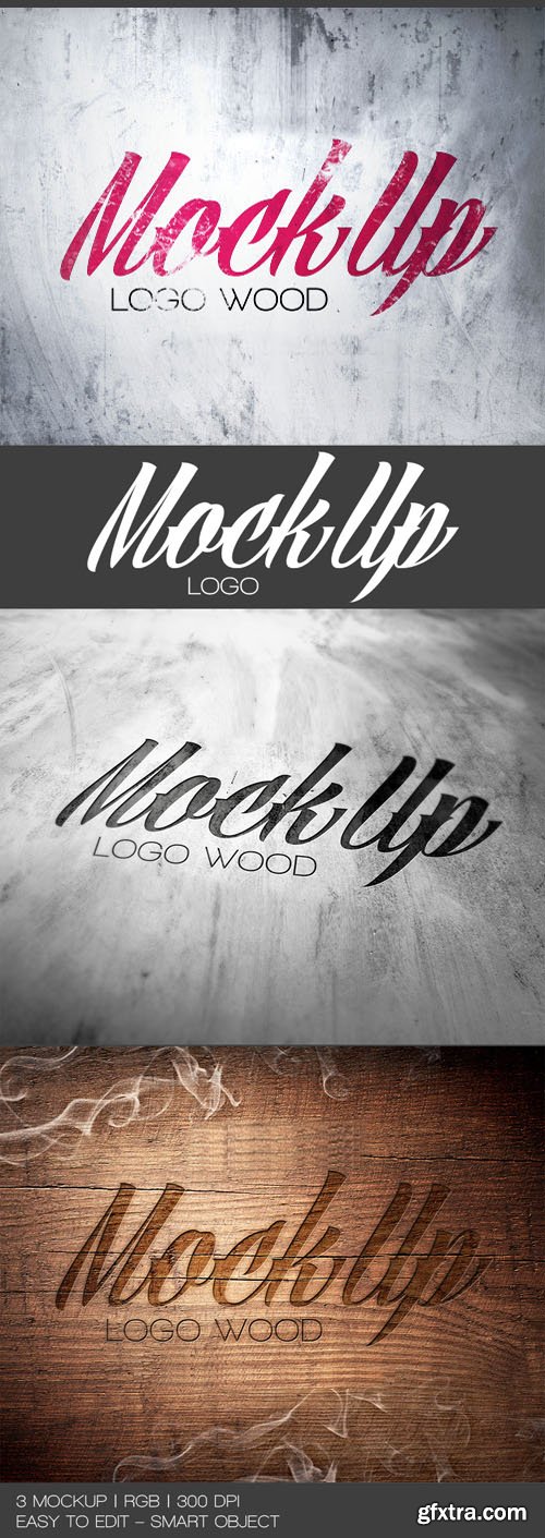 3 Logo PSD Mockup