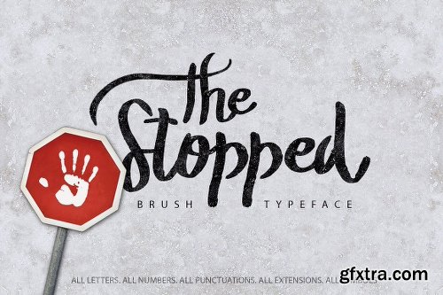 CreativeMarket The Stopped Brush Typeface [-50%] 730203