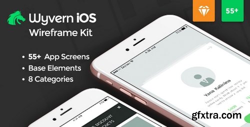 ThemeForest - Wyvern iOS Wireframe UI Kit 1558834a5