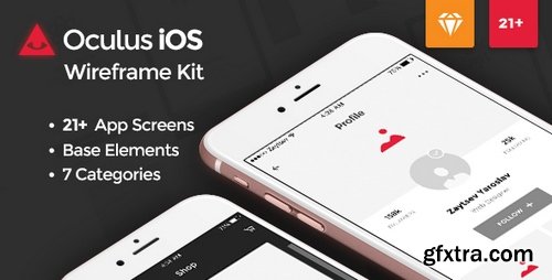 ThemeForest - Oculus iOS Wireframe UI Kit 15626488