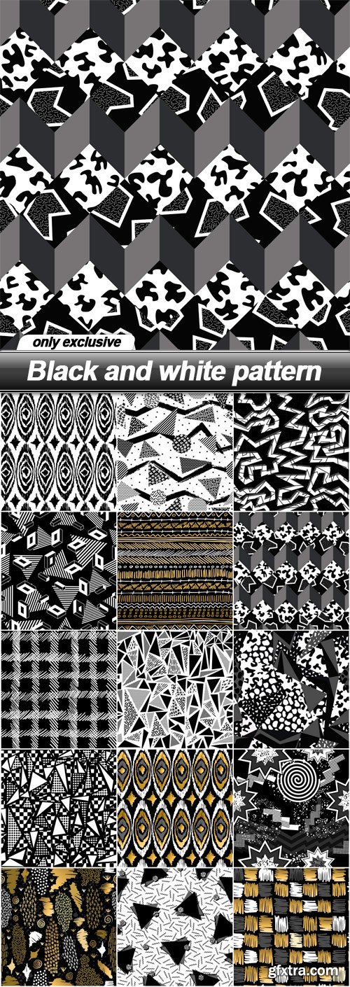 Black and white pattern - 15 EPS