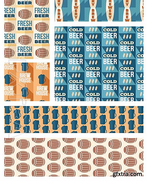 Beer Retro Patterns Set 1