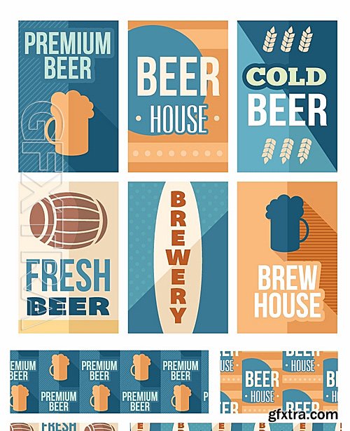 Beer Retro Patterns Set 1