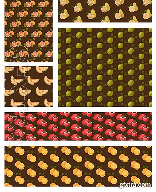 Exotic Fruits Vector Set 1