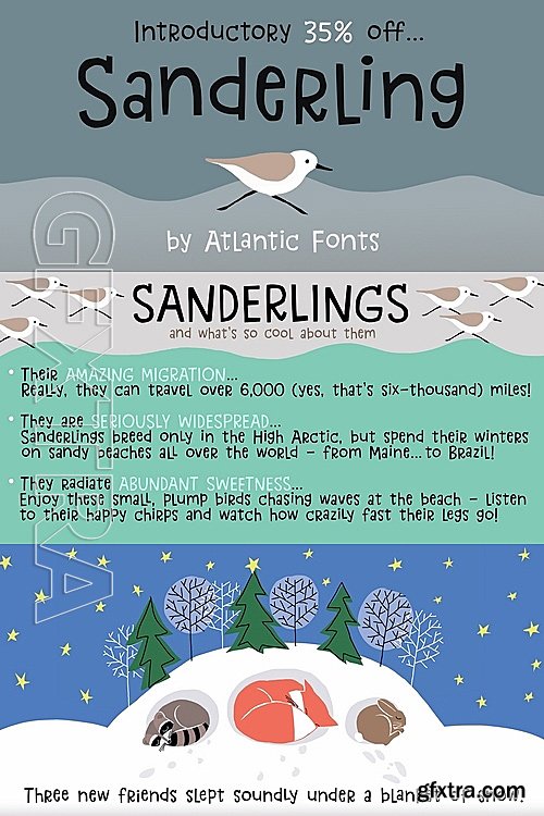 Sanderling - 1 font: $26.00