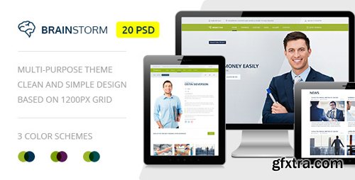 ThemeForest - BrainStorm — Multi-purpose Training PSD Theme 12022925