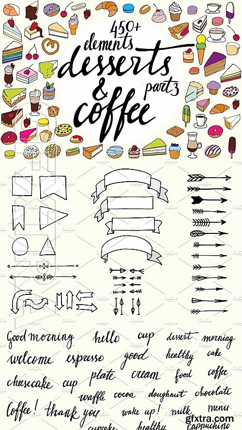 CM - 450+ Hand Drawn Desserts and Coffee 1143941