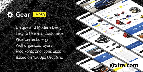 ThemeForest - Gear — Automotive Business/Auto Parts Store PSD Template 15346859