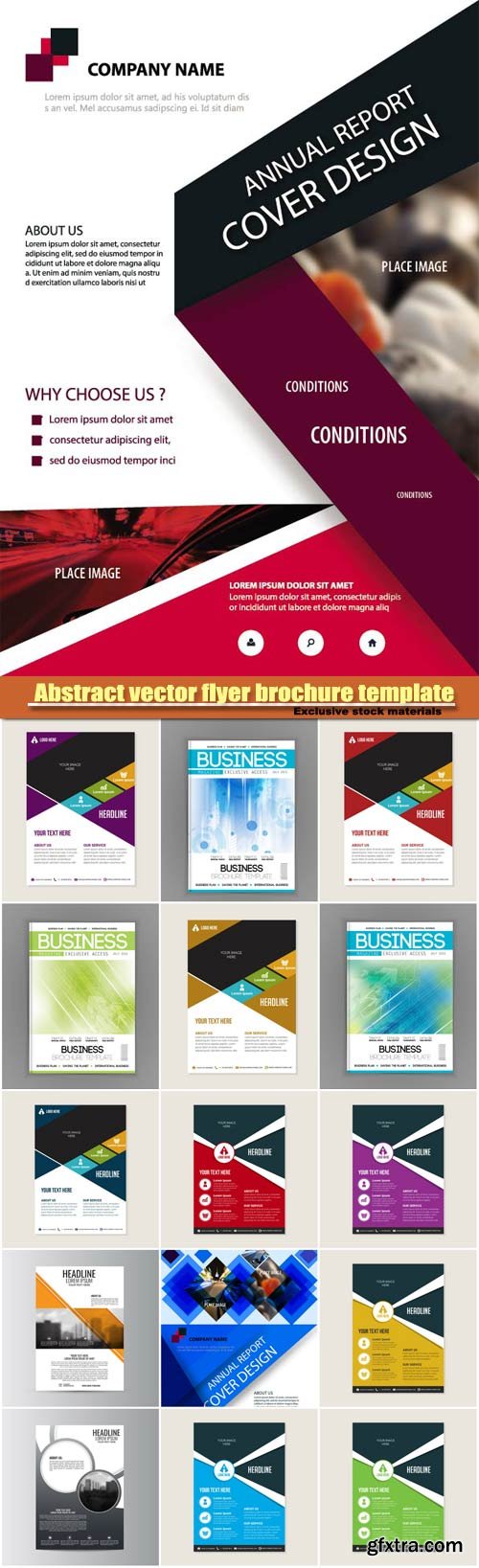 Abstract vector flyer brochure template design background