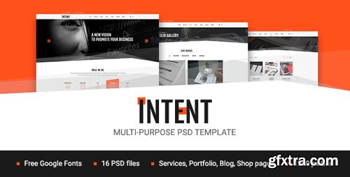 ThemeForest - Intent — MultiPurpose Business/Personal Portfolio PSD Template 14993535