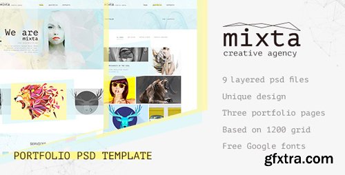 ThemeForest - Mixta — Creative Agency, Portfolio PSD Template 12796794