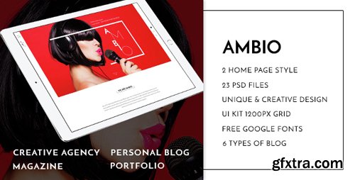 ThemeForest - Ambio — Unique Personal Blog | Magazine PSD Theme 14562447