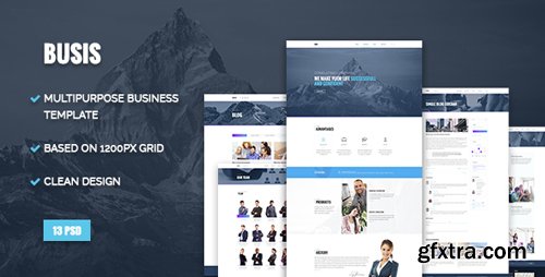 ThemeForest - Busis — Clean Multipurpose Business & Corporate PSD Template 16470434